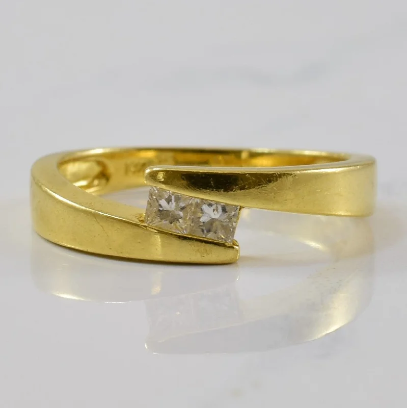 Exclusive Jewelry Sale – Grab Timeless Pieces Now Princess Two Stone Bypass Ring | 0.20ctw | SZ 5.75 |