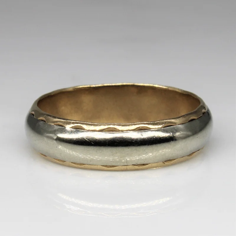 Best-Selling Jewelry Now Available At Special Deals Two Tone Patterned Edge Band | SZ 9.75 |