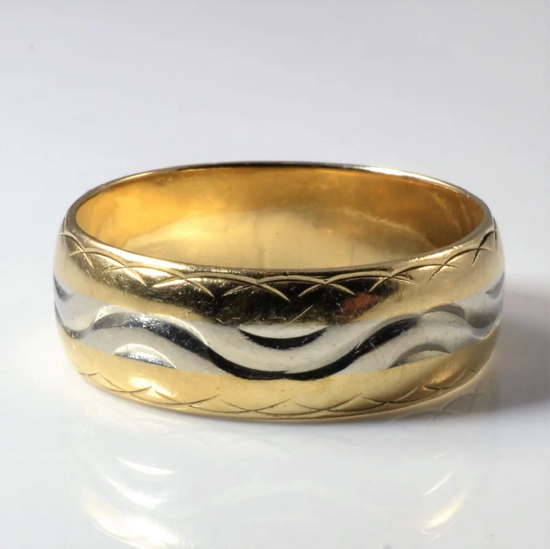 Elegant Designs, Unbeatable Discounts – Shop Jewelry Now Two Tone Gold Textured Band | SZ 9.75 |