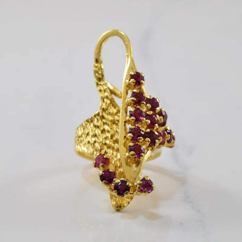 Sparkle More For Less – Jewelry Sale Happening Now Unique Ruby Cluster Ring | 2.00ctw | SZ 5 |