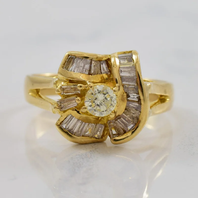 Affordable Elegance – Special Jewelry Sale Now Live Baguette Swirl Diamond Ring | 0.52ctw | SZ 7 |