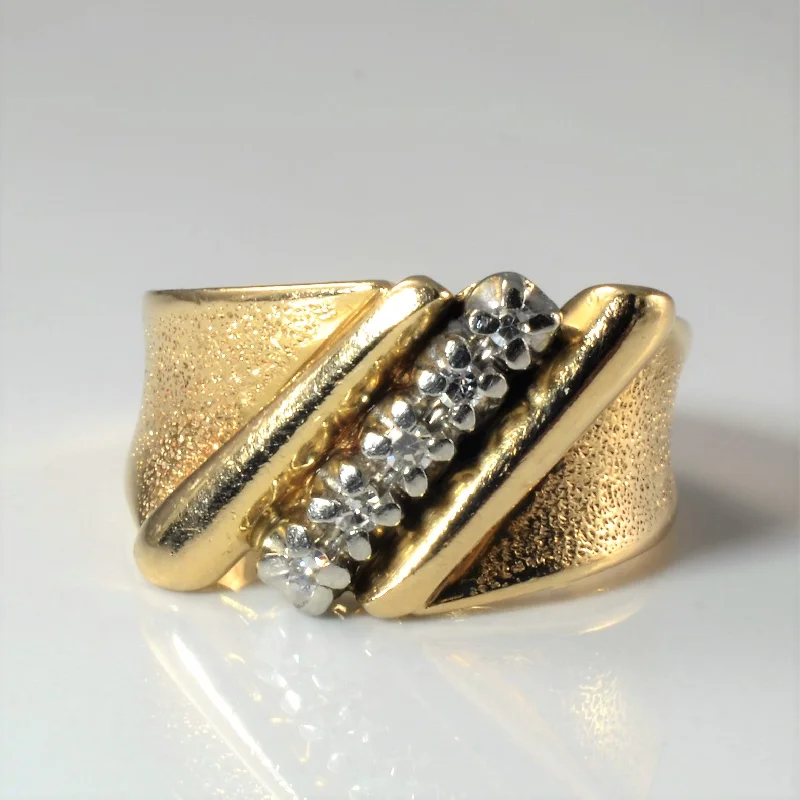 Limited-Time Jewelry Sale – Don't Miss Out On Dazzling Discounts Diagonal Diamond Twist Ring | 0.03ctw | SZ 6.25 |