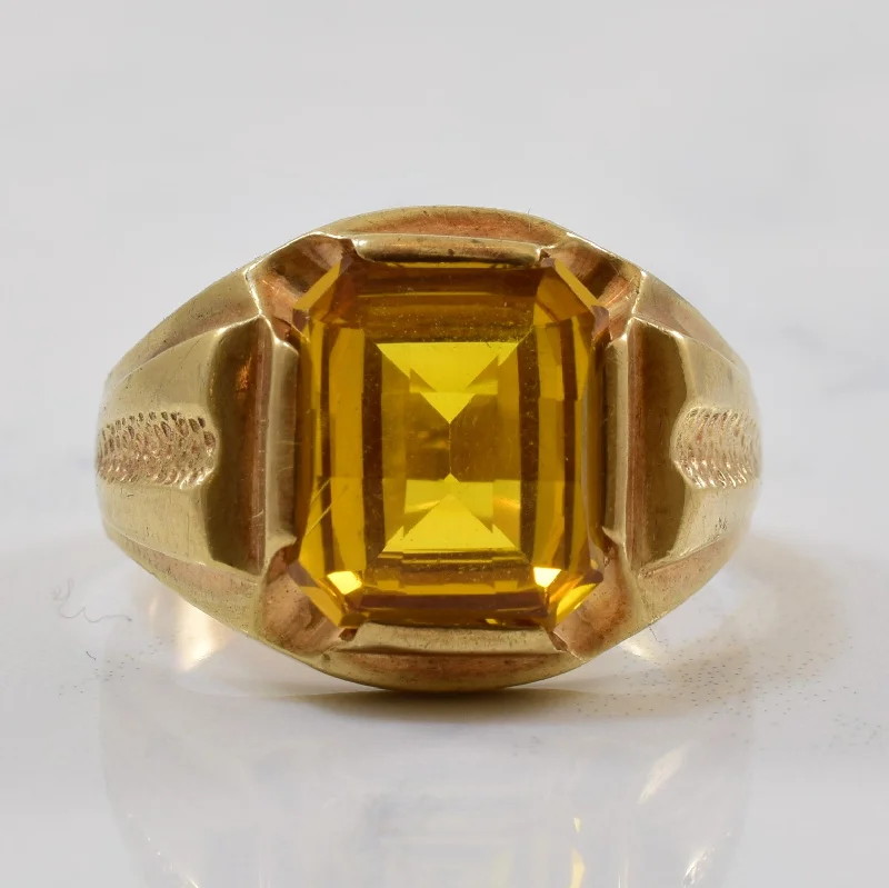Exclusive Savings On Timeless Jewelry Pieces Synthetic Yellow Sapphire Ring | 6.00ct | SZ 9.5 |