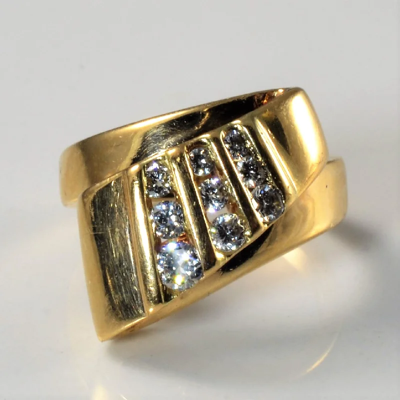 Seasonal Jewelry Deals – Elevate Your Style Twisted Diamond Cocktail Ring | 0.50ctw | SZ 6.75 |