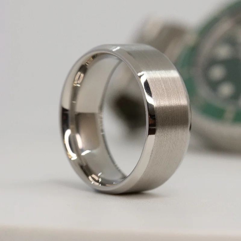 Exclusive Savings On Timeless Jewelry Pieces 8mm Beveled 904L Stainless Steel Ring Exclusive Savings On Timeless Jewelry Pieces 8mm Beveled 904L Stainless Steel Ring