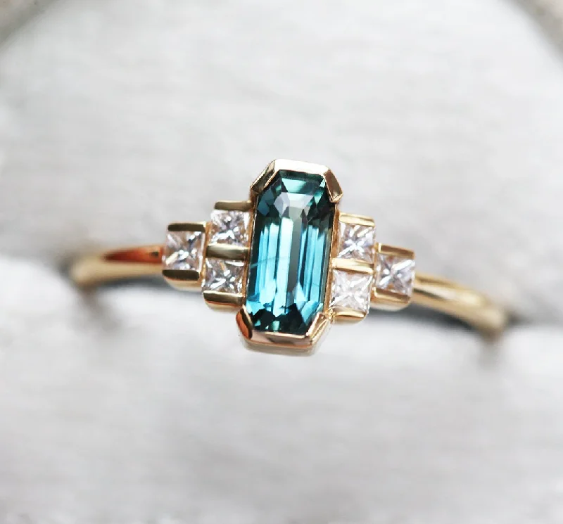 Upgrade Your Collection With Our Limited-Time Jewelry Sale Luisa Art Deco Sapphire Ring With Side Princess Diamonds Upgrade Your Collection With Our Limited-Time Jewelry Sale Luisa Art Deco Sapphire Ring With Side Princess Diamonds