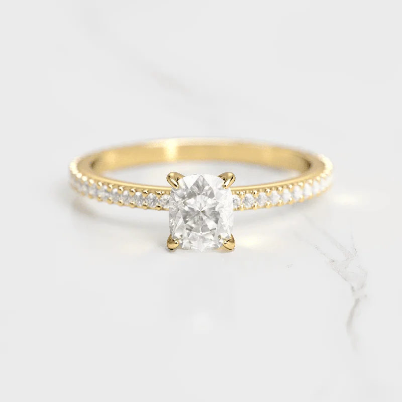 Breathtaking Jewelry, Breathtaking Prices Cushion Full Pave Diamond Ring