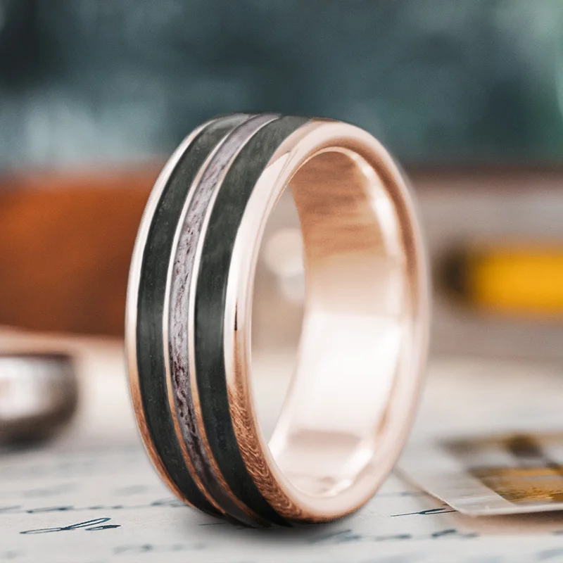 Chic And Stylish Jewelry At Exclusive Prices Custom Design - 3-Inlay Narrow Center LtJfxzmTN22lFTdD26wfa2Kp