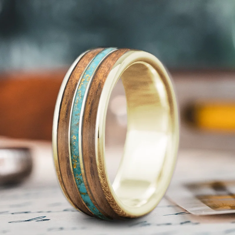 Exclusive Jewelry Sale Event – Shop Now Custom Design - 3-Inlay Narrow Center NU5F8j1vf60treOXSgpBlvGc