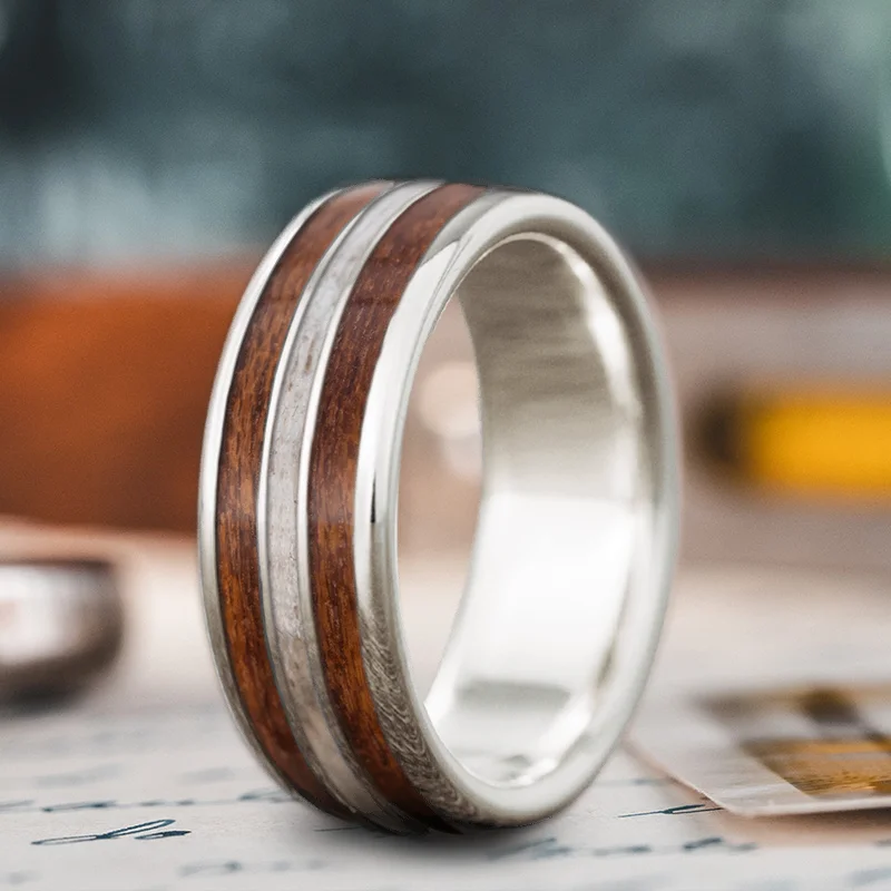 Unmissable Jewelry Clearance – Final Reductions Custom Design - 3-Inlay Narrow Center Q4HhqpZWtUNJqT9Ifg_J7xDq