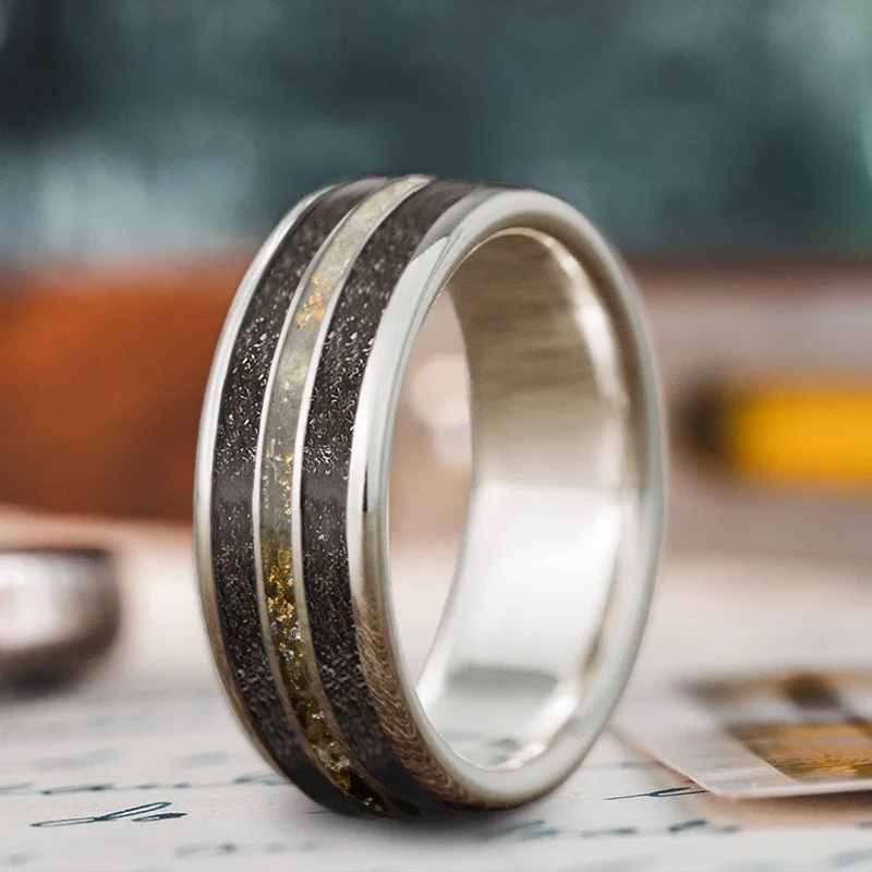Jewelry Clearance – Final Chance To Save Big Custom Design - 3-Inlay Narrow Center QK3p2nc_Eq_WV0O50LX5vXur