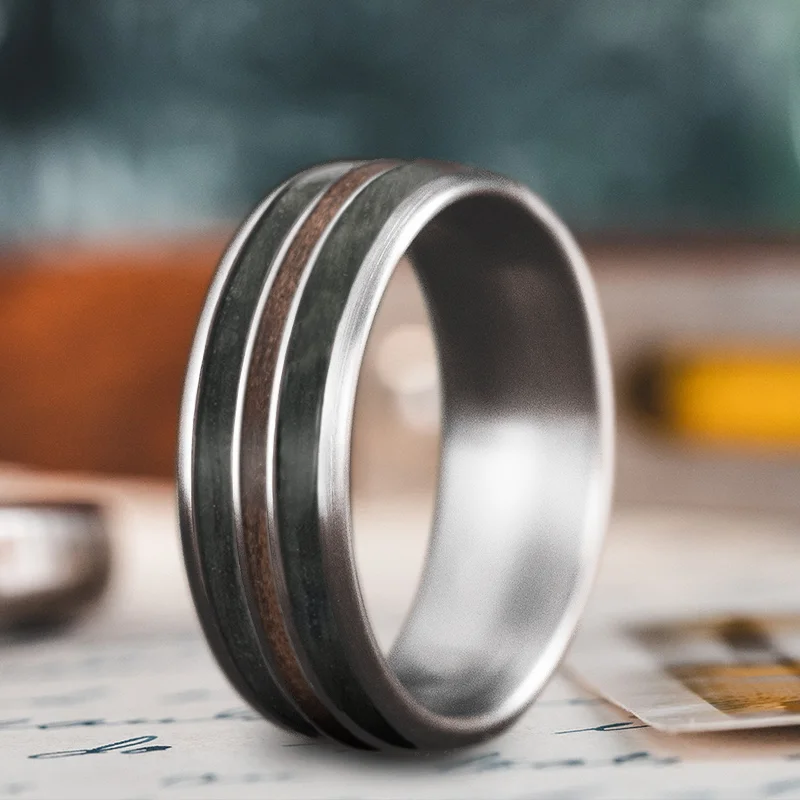 Best Jewelry Sale Prices – Limited-Time Offer Custom Design - 3-Inlay Narrow Center qqufSckGe59svBap0flMa3Ri