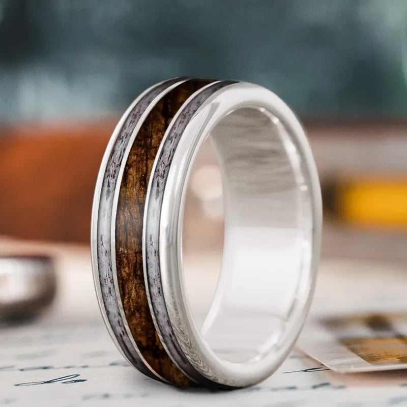 Shop Stylish Jewelry Now And Save Big Custom Design - 3-Inlay Wide Center Ring 9kONv359sIBjjq-qI2gfT0Zc