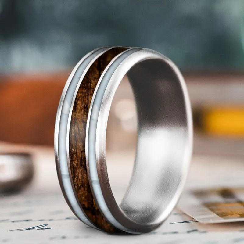 Special Jewelry Deals – Upgrade Your Collection Custom Design - 3-Inlay Wide Center Ring 9NMSB345MAFj-Xv6a_XN0slT