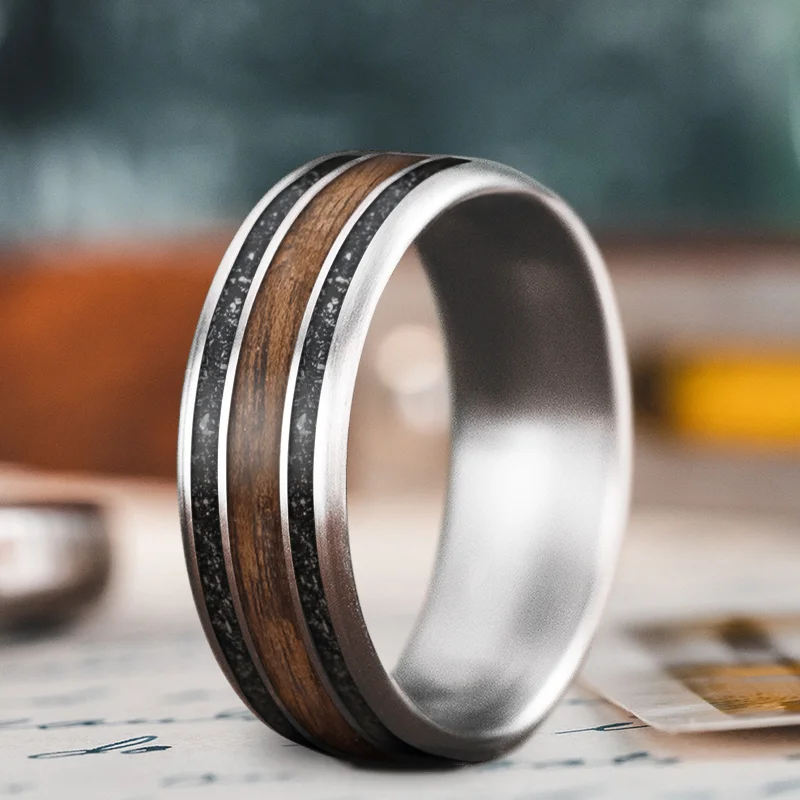 Elegant Jewelry Pieces At Unbelievable Prices Custom Design - 3-Inlay Wide Center Ring 9s8OsyGcfNfIL8DWSj8rsB8t