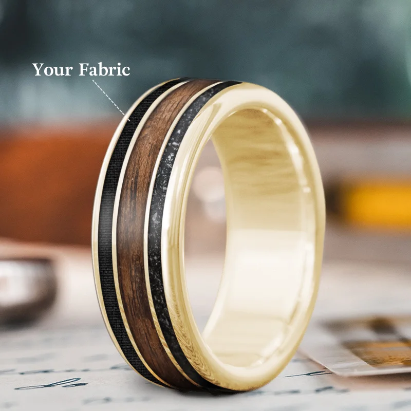 Timeless Jewelry At Special Discount Rates Custom Design - 3-Inlay Wide Center Ring AbR3CbaTD1YQcauhKzPuliKr