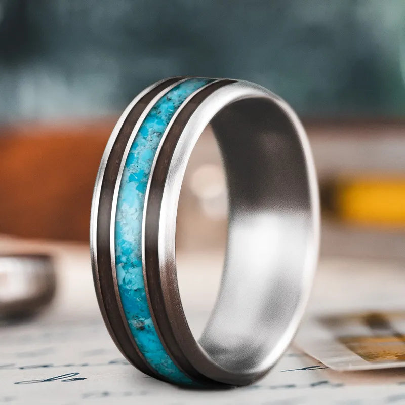 High-Quality Jewelry At A Fraction Of The Cost Custom Design - 3-Inlay Wide Center Ring B5K2cLMqRSvDiMz_U2Sgo6Se