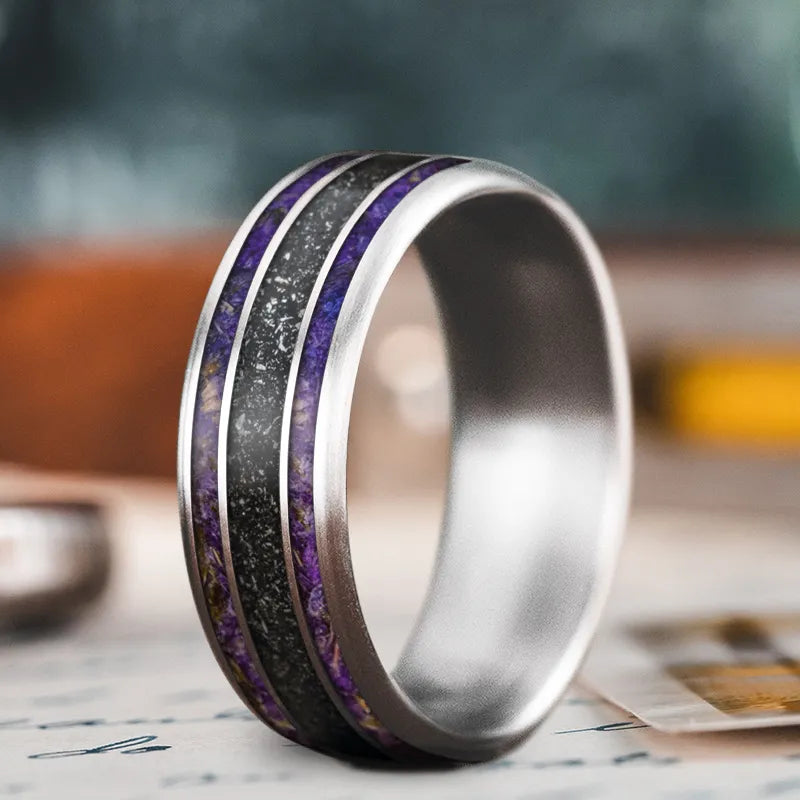 Grab Stylish Jewelry Before The Sale Ends Custom Design - 3-Inlay Wide Center Ring b7mteOcRFW2Vopl5zr8pWmcb