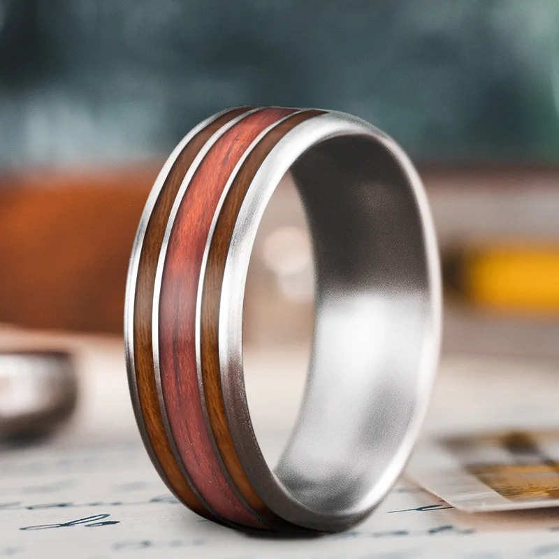 Celebrate With Sparkle – Jewelry Sale Now Live Custom Design - 3-Inlay Wide Center Ring BD9TN7JZu-LM-La7bnVM99zu