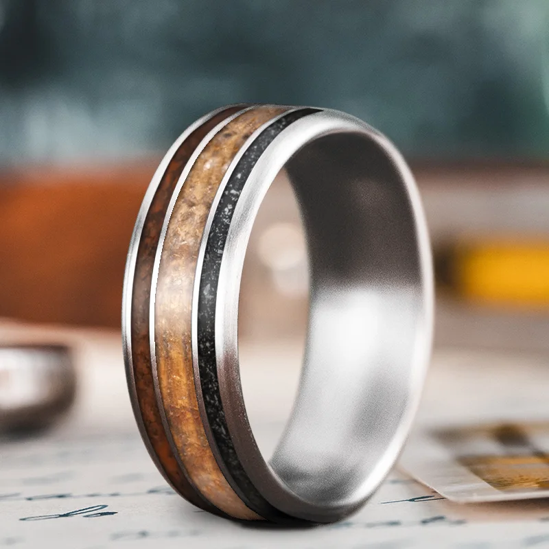 Save On Luxury Jewelry Pieces – Limited-Time Offers Custom Design - 3-Inlay Wide Center Ring BjnZWbFVAxDwrW2e8guZcYsK