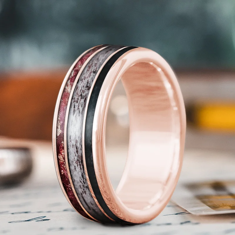 Best Jewelry Deals – Shop Premium Pieces At Great Prices Custom Design - 3-Inlay Wide Center Ring BopjaV79SAEihKnHI4NpQ_eT