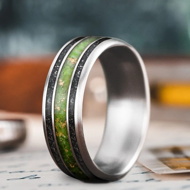 The Biggest Jewelry Sale Of The Year Is Here Custom Design - 3-Inlay Wide Center Ring c-kr8mT0MMFzruVN86CY2s3Y