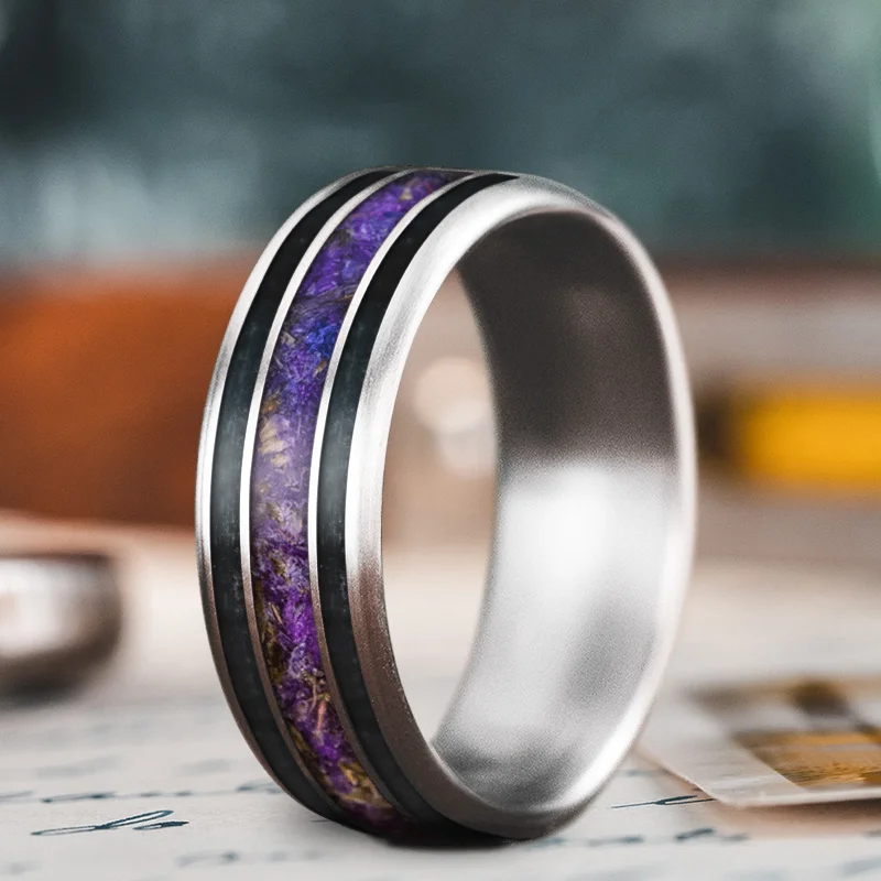 Timeless Beauty, Unbeatable Deals – Jewelry Sale On Custom Design - 3-Inlay Wide Center Ring C1NjeEAToaZM5isHcJoQYs1P
