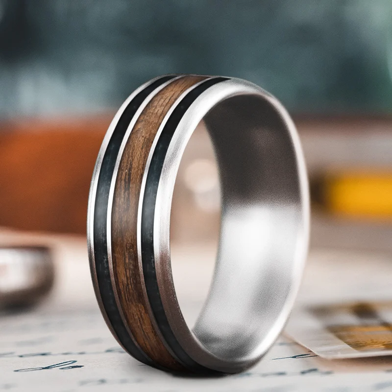 Handcrafted Beauty At Affordable Prices Custom Design - 3-Inlay Wide Center Ring CK3uUDehLZXia-LmtYaSqsGU