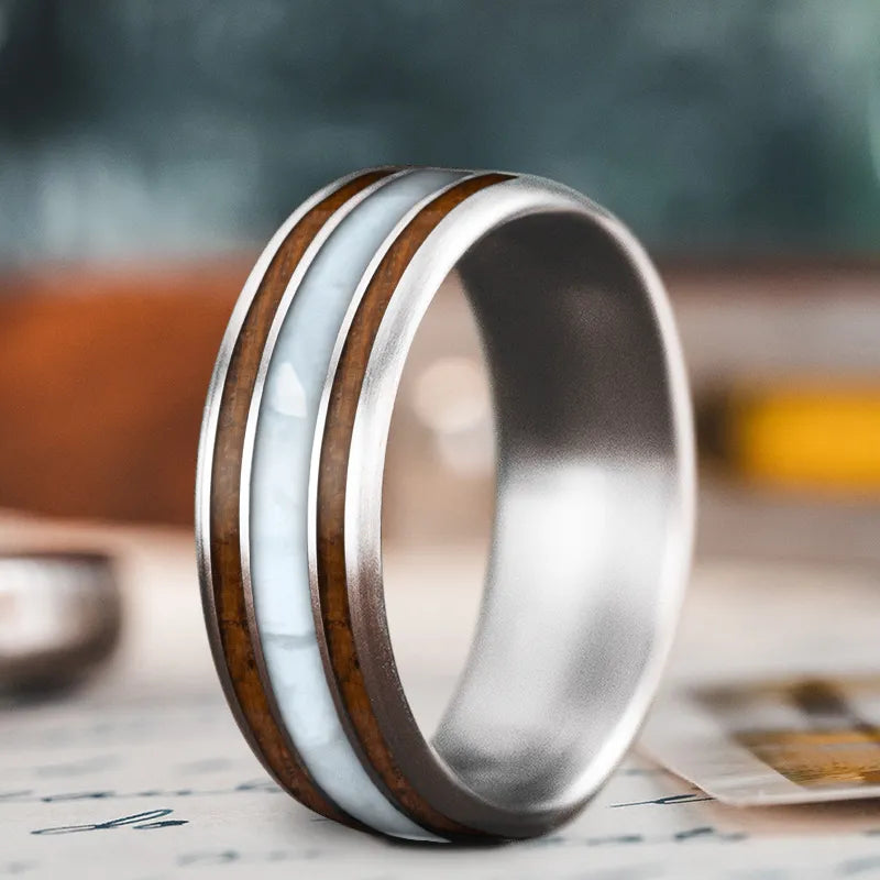 Must-Have Jewelry Pieces At Reduced Prices Custom Design - 3-Inlay Wide Center Ring cRgFhvNZe1tNxwcgovOzxyKY
