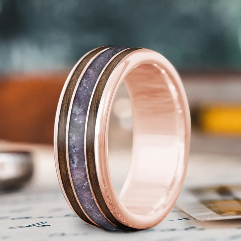 Classic And Modern Jewelry Styles On Sale Custom Design - 3-Inlay Wide Center Ring CTOSn_ATouMEC0WNRex5-tbV