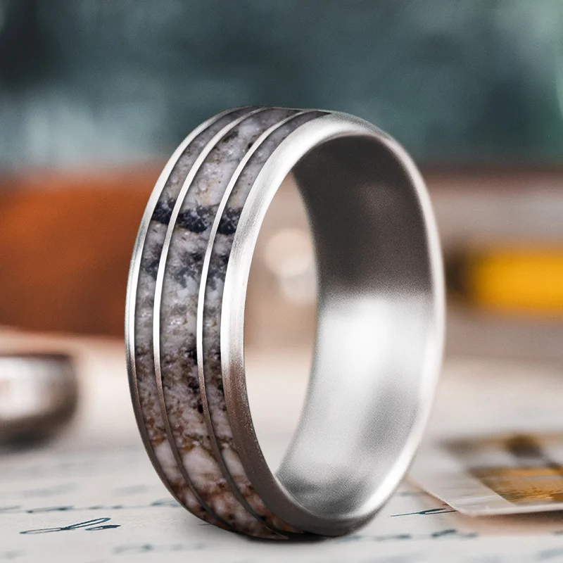 Stunning Jewelry At Even More Stunning Prices Custom Design - 3-Inlay Wide Center Ring CTZyu6EpOCwhqUC9VNnDHDOZ