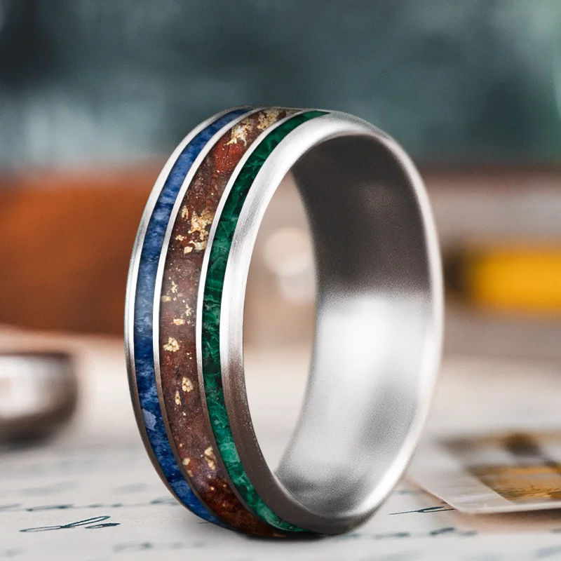 High-End Sparkle, Low-End Prices – Jewelry Sale Live Custom Design - 3-Inlay Wide Center Ring cV4Wzb-9OiYAAgcIiOwY6Cld