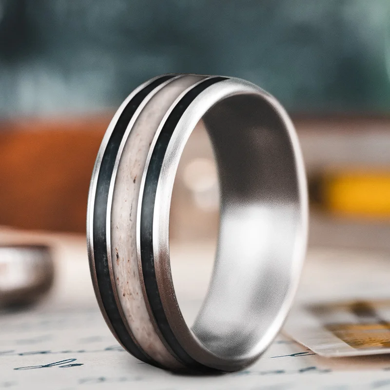 Glamorous Jewelry, Glamorous Deals – Shop Now Custom Design - 3-Inlay Wide Center Ring CYebCOn4w2jE6jit2XCh8QaU