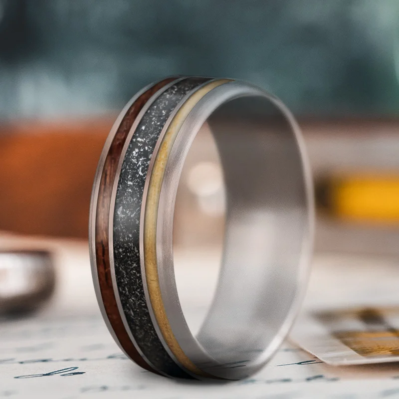 Personalized Jewelry Sale – Unique Gifts At Low Prices Custom Design - 3-Inlay Wide Center Ring dWIksc0z0n7wviIdGoCV9lgf