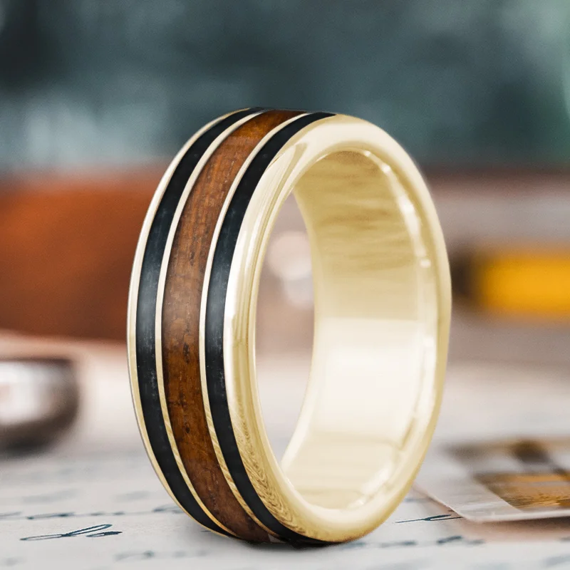 Stunning Jewelry Pieces At The Lowest Prices Ever Custom Design - 3-Inlay Wide Center Ring EdpXkDZltxURemCccyvb326d