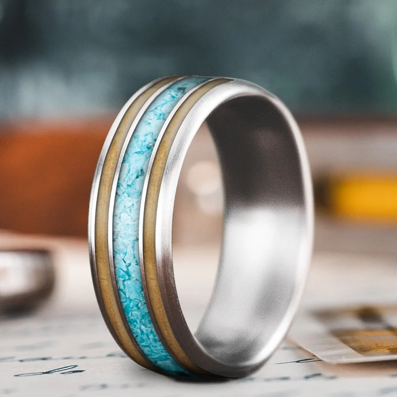 Luxury Meets Affordability – Jewelry Sale Live Now Custom Design - 3-Inlay Wide Center Ring ejrznEzPQqPtP31iIcHQ740Z
