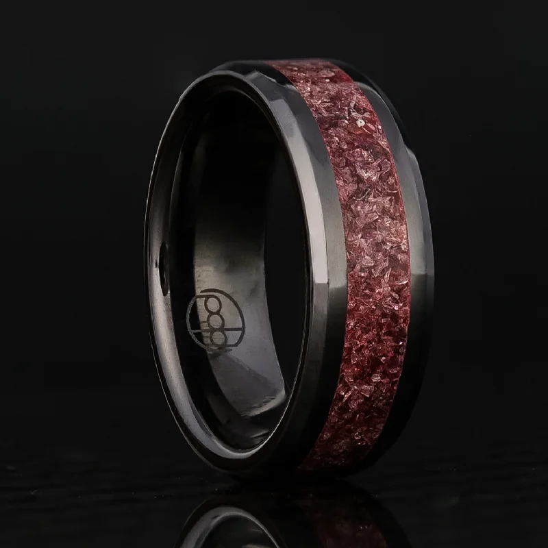 Flash Jewelry Sale – Get Stunning Pieces At Low Prices Garnet Glowstone Ring on Black Ceramic