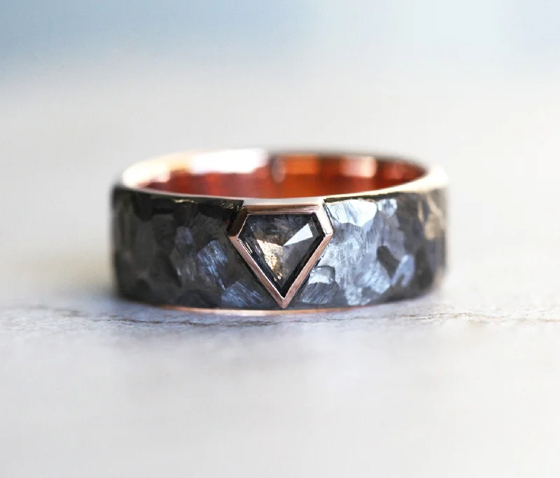 Don't Miss These Dazzling Jewelry Discounts Parker Shield Shape Diamond Hammered Band