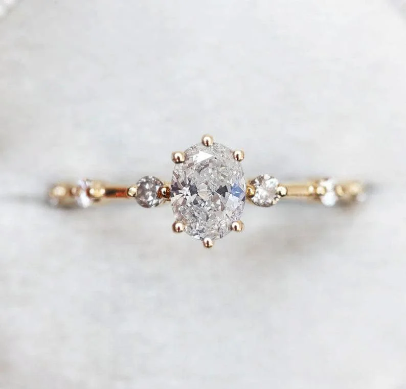 Trending Jewelry Now At Unbeatable Prices Ophelia Oval Diamond Engagement Ring