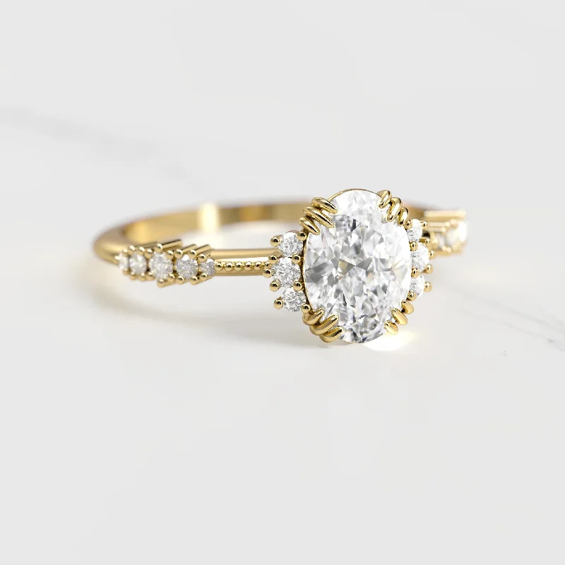 Glamorous Jewelry, Glamorous Deals – Shop Now Oval Cluster Diamond Ring