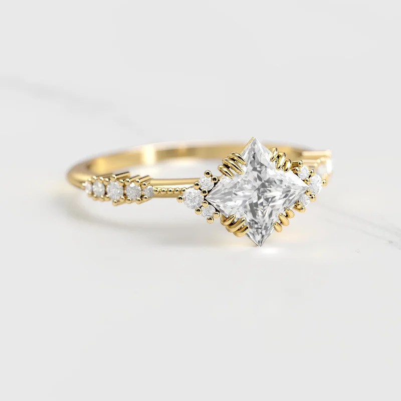 Shop Fine Jewelry With Amazing Deals Princess Cluster Diamond Ring