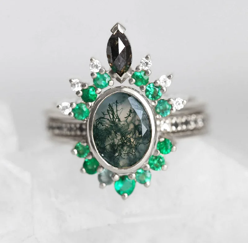Make Every Moment Shine – Jewelry Discounts Available Ronia Moss Agate Ring Set