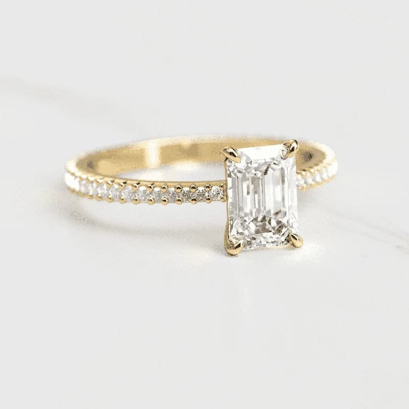 Limited-Stock Jewelry Sale – Once It's Gone, It's Gone Emerald Full Pave Tapered Diamond Ring