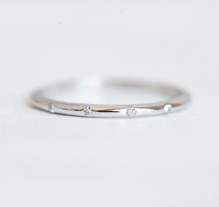 Don't Miss Out On Jaw-Dropping Jewelry Discounts Thin & Delicate Diamond Band Ring