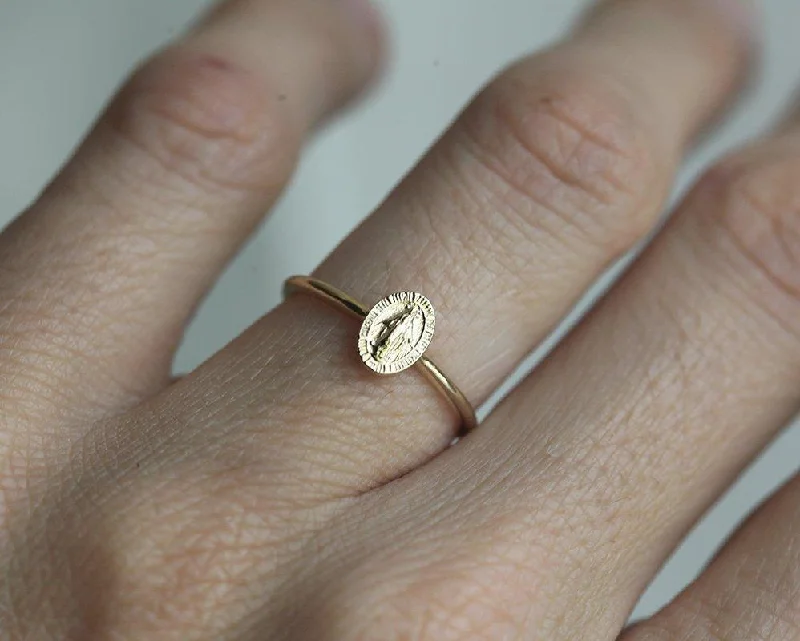 Jewelry Sale – Exclusive Styles At Lower Prices Virgin Mary Ring With Blessed Mother Charm