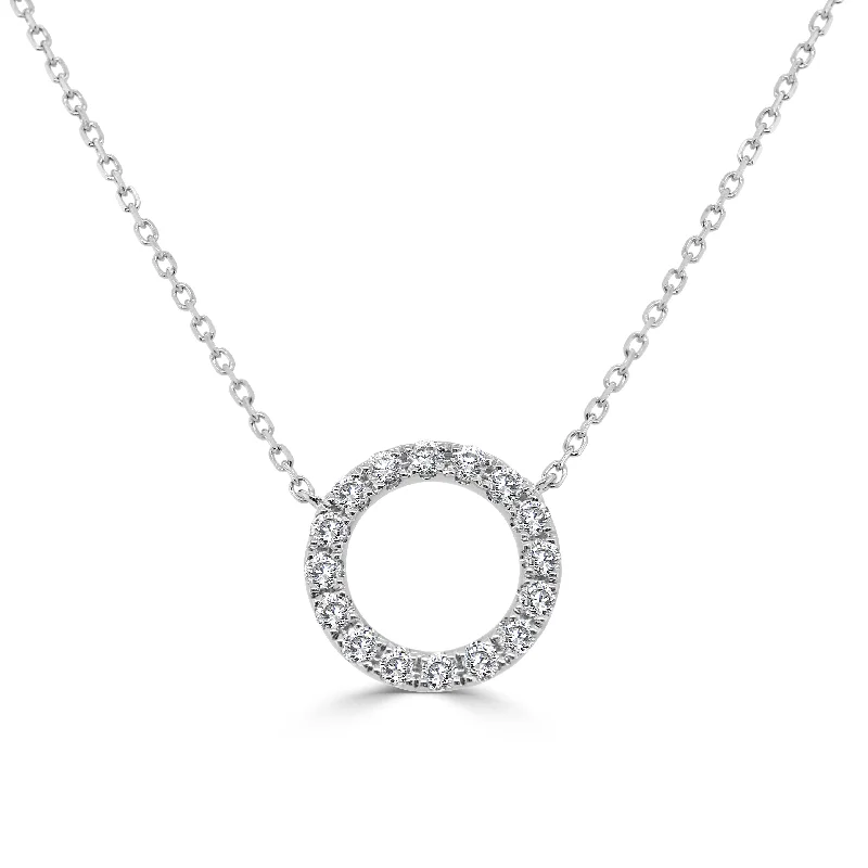 The Perfect Accessory For Less – Jewelry Sale Live 14k Gold & Diamond Open Circle Necklace