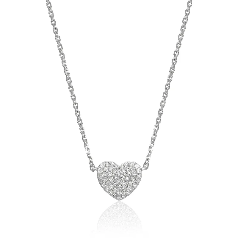 Huge Savings On Premium Jewelry Styles 14K White Gold 0.16ct Diamond Necklace