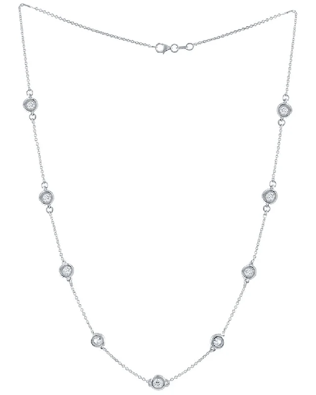 Elegant Necklaces And Bracelets At Limited-Time Offers 14K White Gold 2.25cts Diamond Necklace