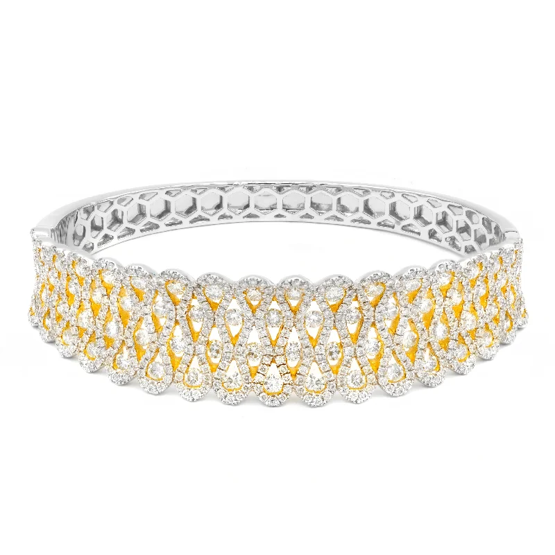 Timeless Beauty, Unbeatable Deals – Jewelry Sale On 18 kt white gold diamond bangle adorned with 6.50 cts tw of diamonds going half-way around Timeless Beauty, Unbeatable Deals – Jewelry Sale On 18 kt white gold diamond bangle adorned with 6.50 cts tw of diamonds going half-way around