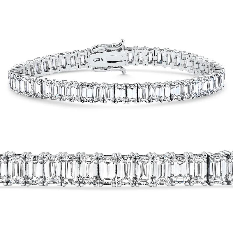 Huge Savings On Timeless Jewelry Collections 22.50Ct Emerald Diamond Tennis Bracelet 14k White Gold 7" 17.5g Lab Grown Huge Savings On Timeless Jewelry Collections 22.50Ct Emerald Diamond Tennis Bracelet 14k White Gold 7" 17.5g Lab Grown